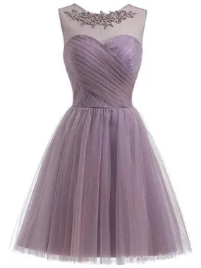 2018 Dusty Purple Cheap Short Homecoming Dresses Online, CM634