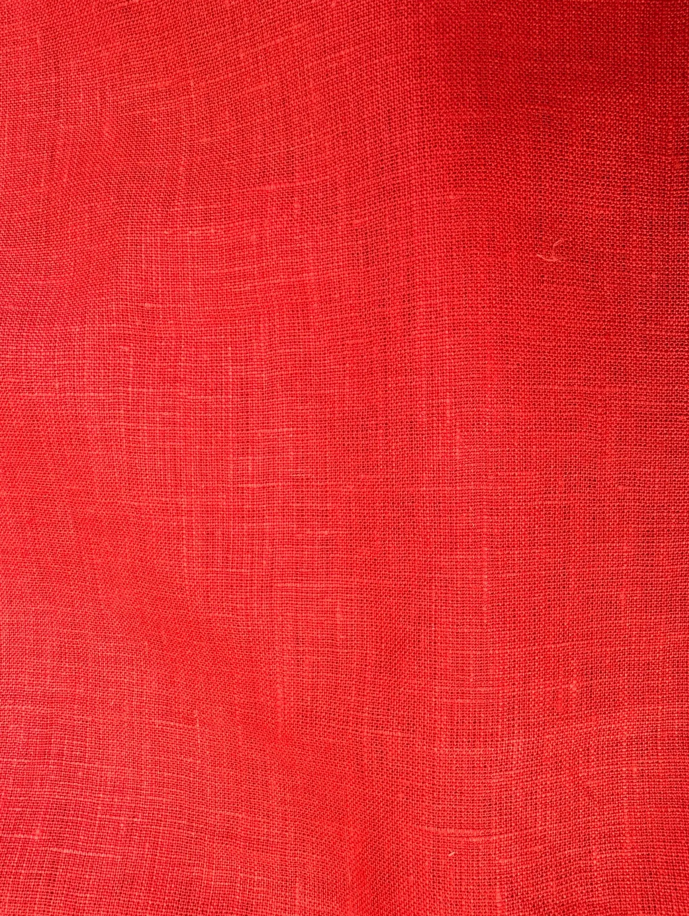 58" Dress weight Linen - Scarlet Orange