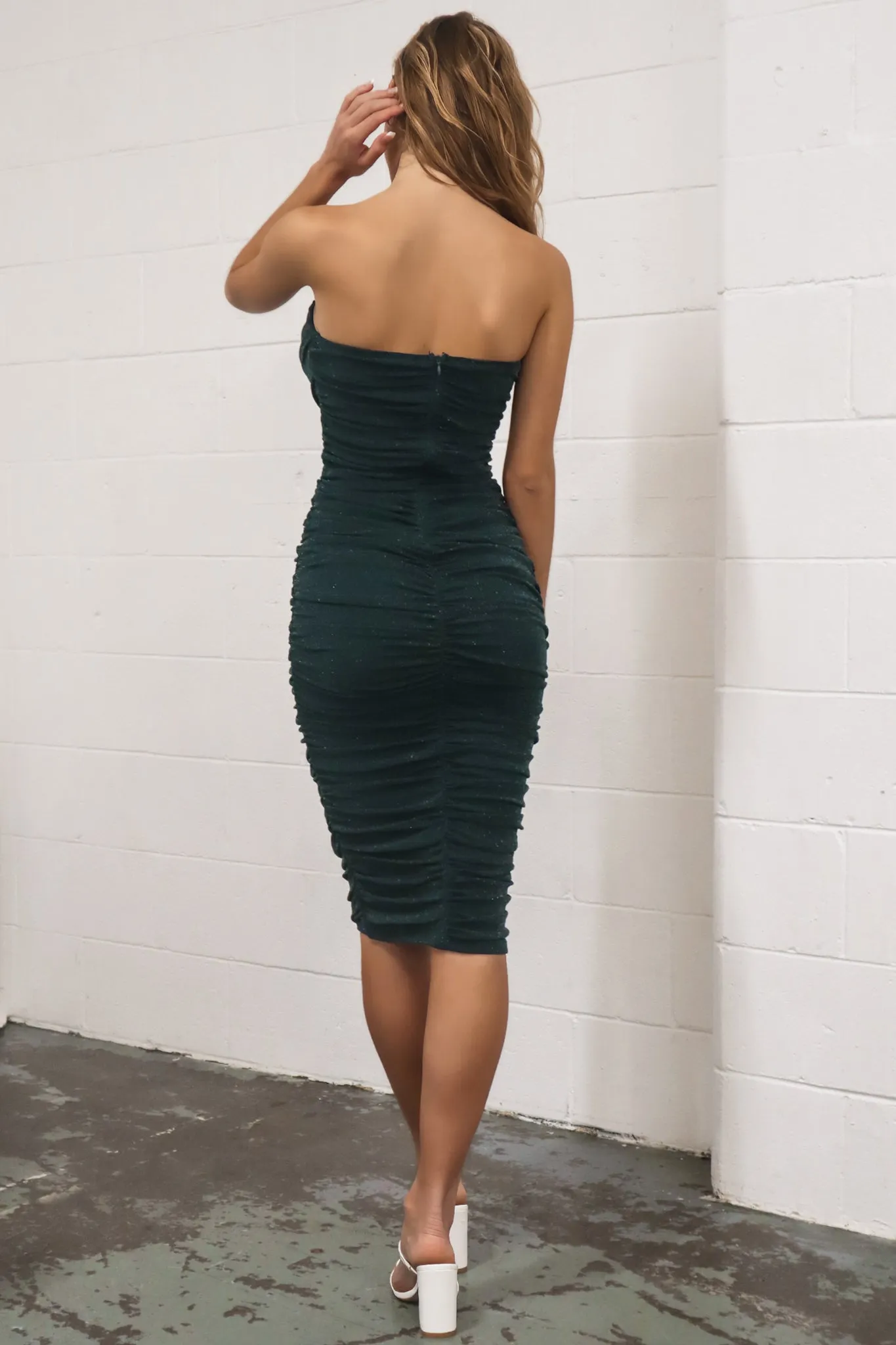 Ainsley Midi Dress - Emerald