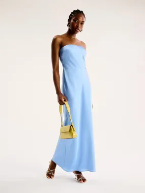 Amdra Strapless Dress in Light Blue