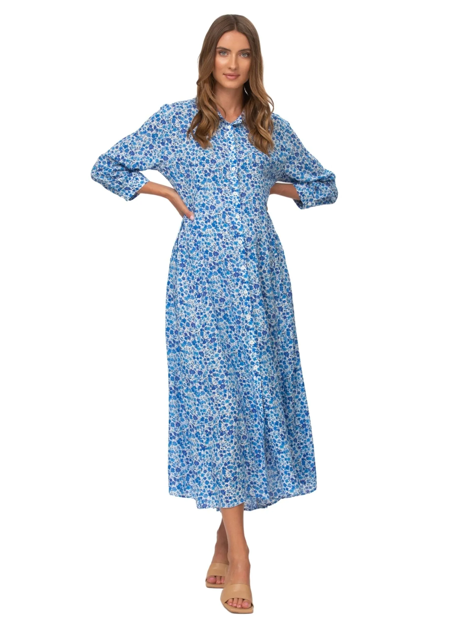 Amelie Maternity Dress  - Blue Meadow