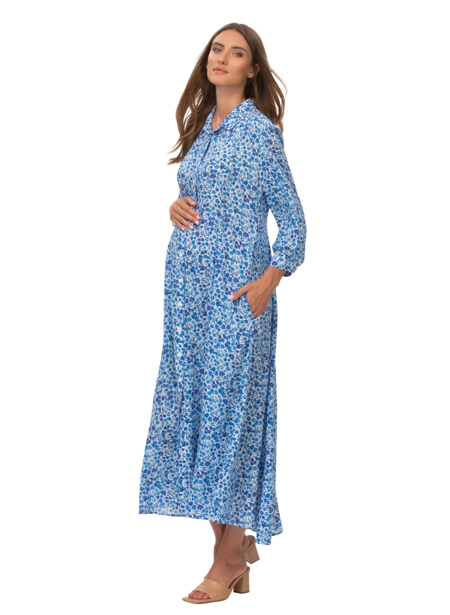 Amelie Maternity Dress  - Blue Meadow