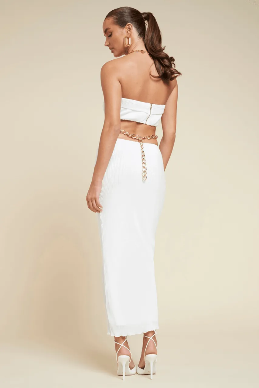 Asha Strapless Dress - White