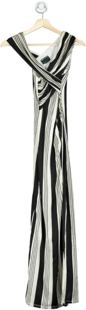 ASOS Black and White Striped Maxi Dress XS