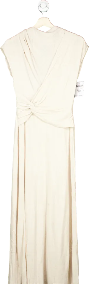 ASOS Cream Back Cut-out Midi Dress UK 8