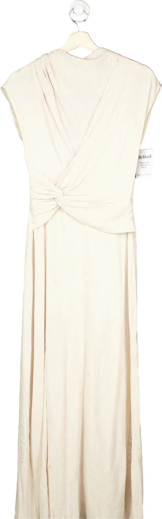 ASOS Cream Back Cut-out Midi Dress UK 8