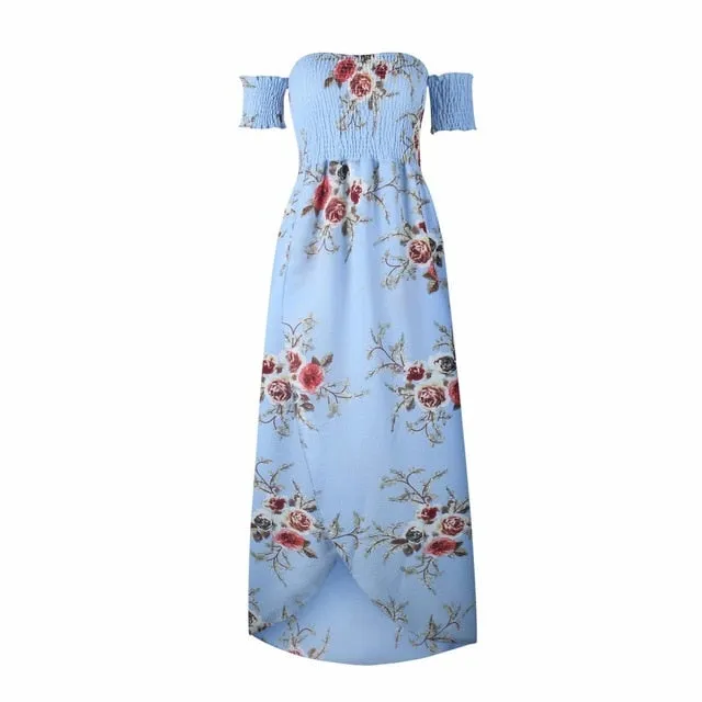 Autumn Dress Floor Length Long Dress Women Off Shoulder Dresses