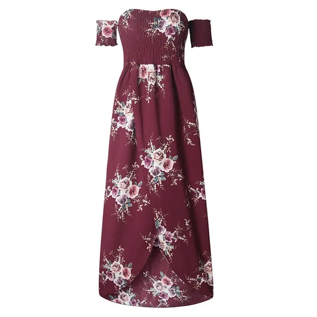 Autumn Dress Floor Length Long Dress Women Off Shoulder Dresses