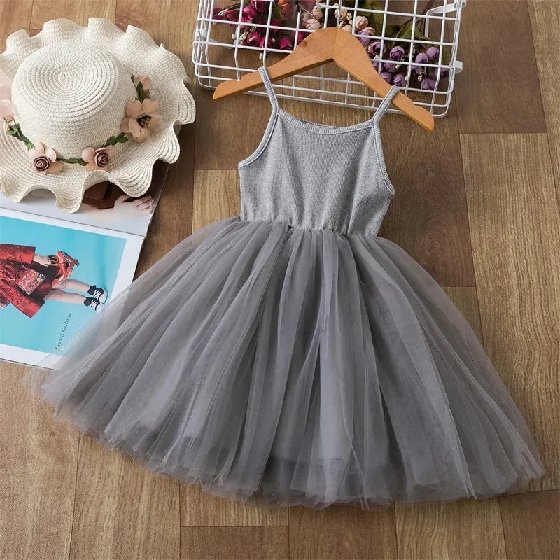 Baby Girls White Tulle Birthday Princess Dress