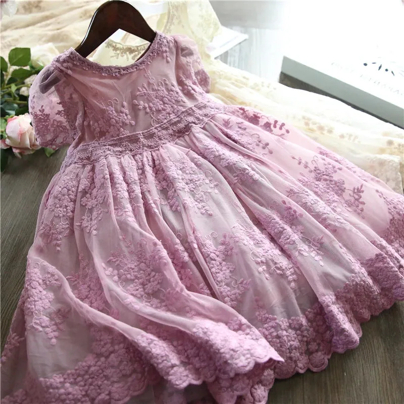 Baby Girls White Tulle Birthday Princess Dress