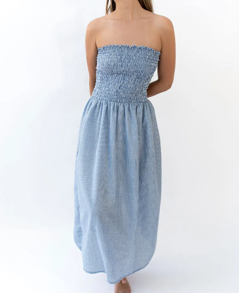 Bandeau Midi | Navy Stripe