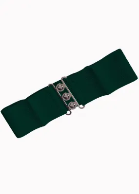 Banned Elastic 50's Belt Forest Green