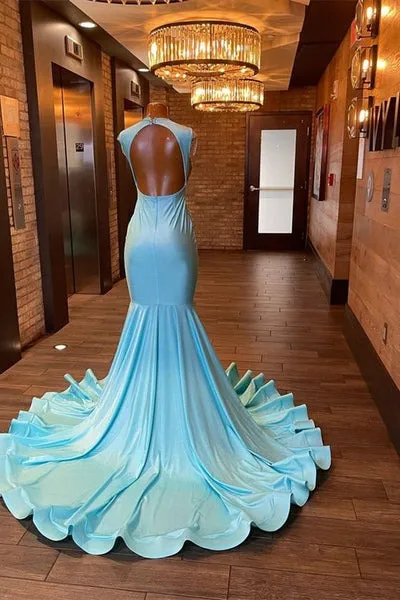 Beautiful long sleeveless beaded mermaid Prom dresses,BD93364