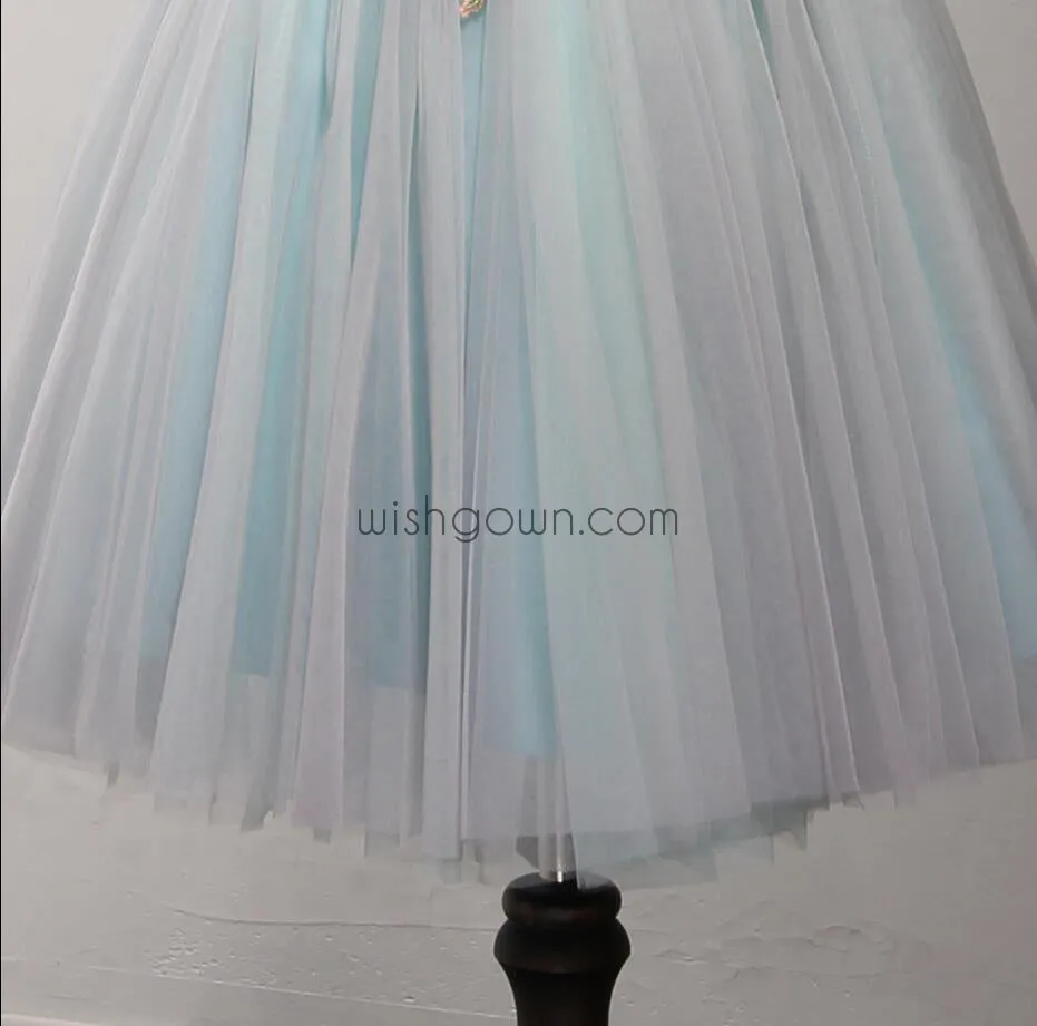 Beautiful Sweet Heart Light Blue Short Homecoming Dresses, WG803