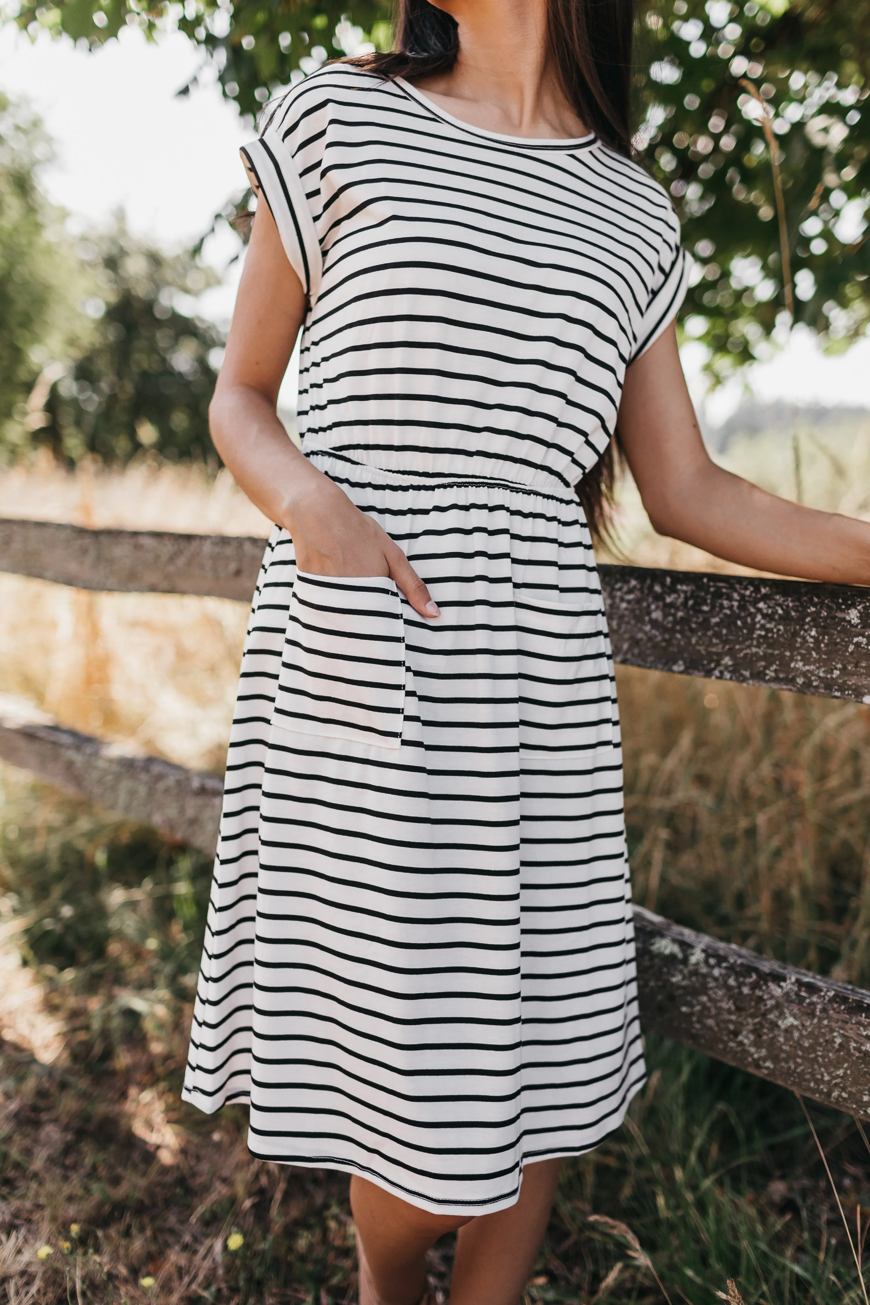 Becky Striped Midi Dress