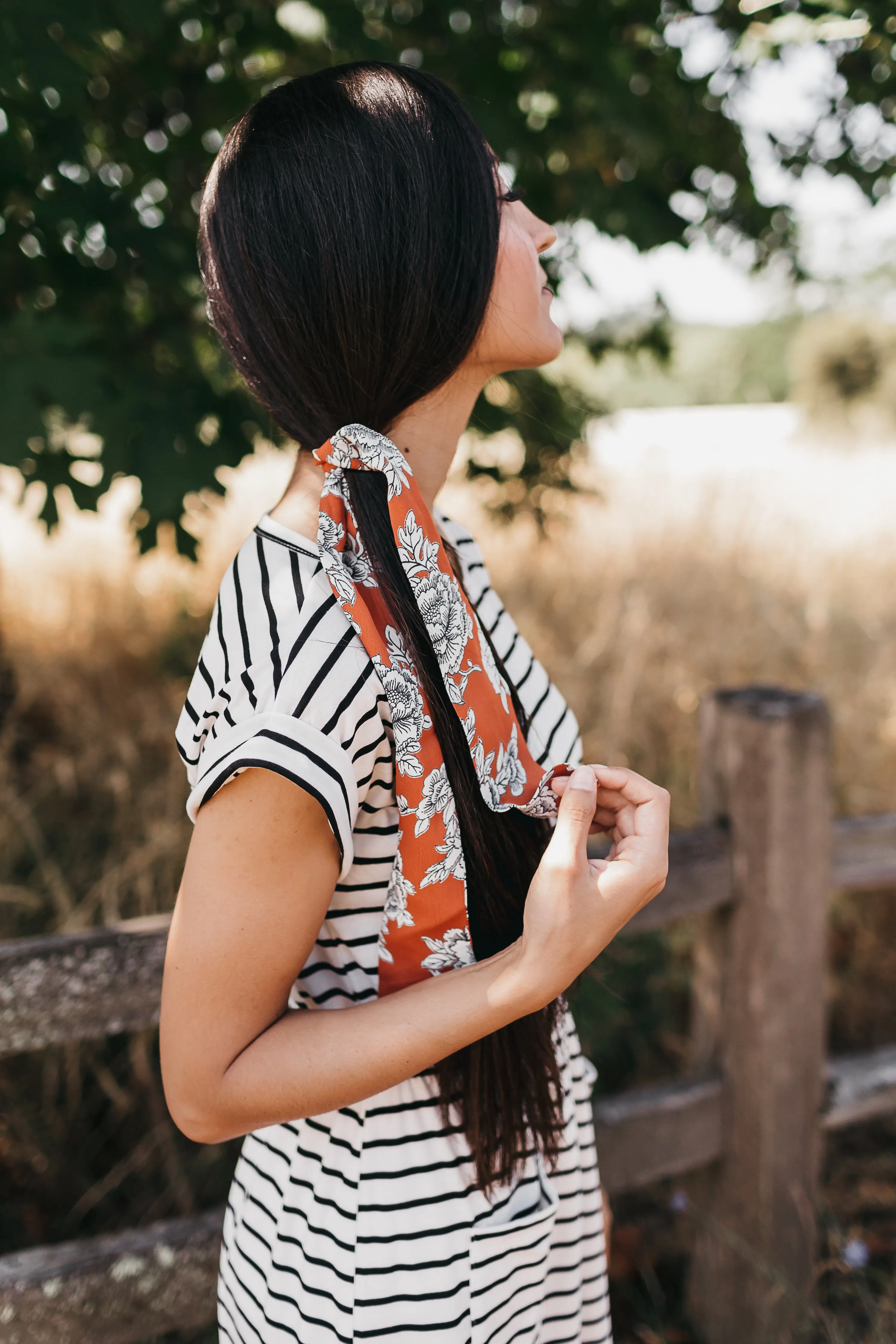 Becky Striped Midi Dress