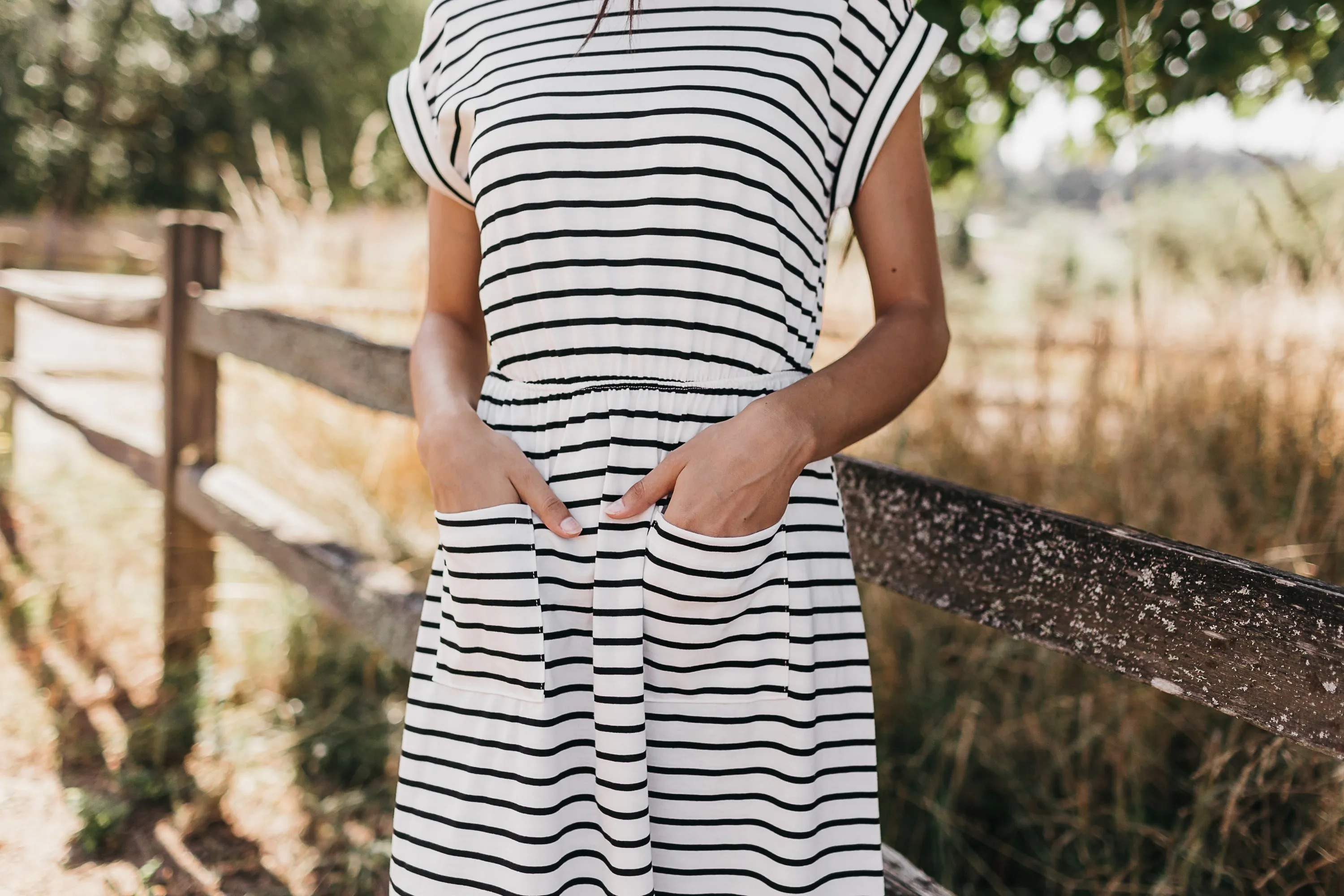 Becky Striped Midi Dress