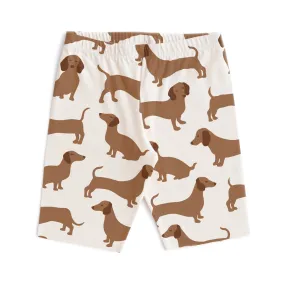 Bike Shorts - Dachshunds Brown