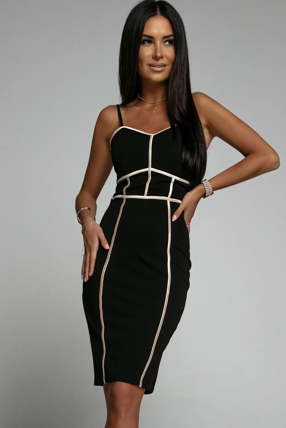 Black White Bodycon Dress