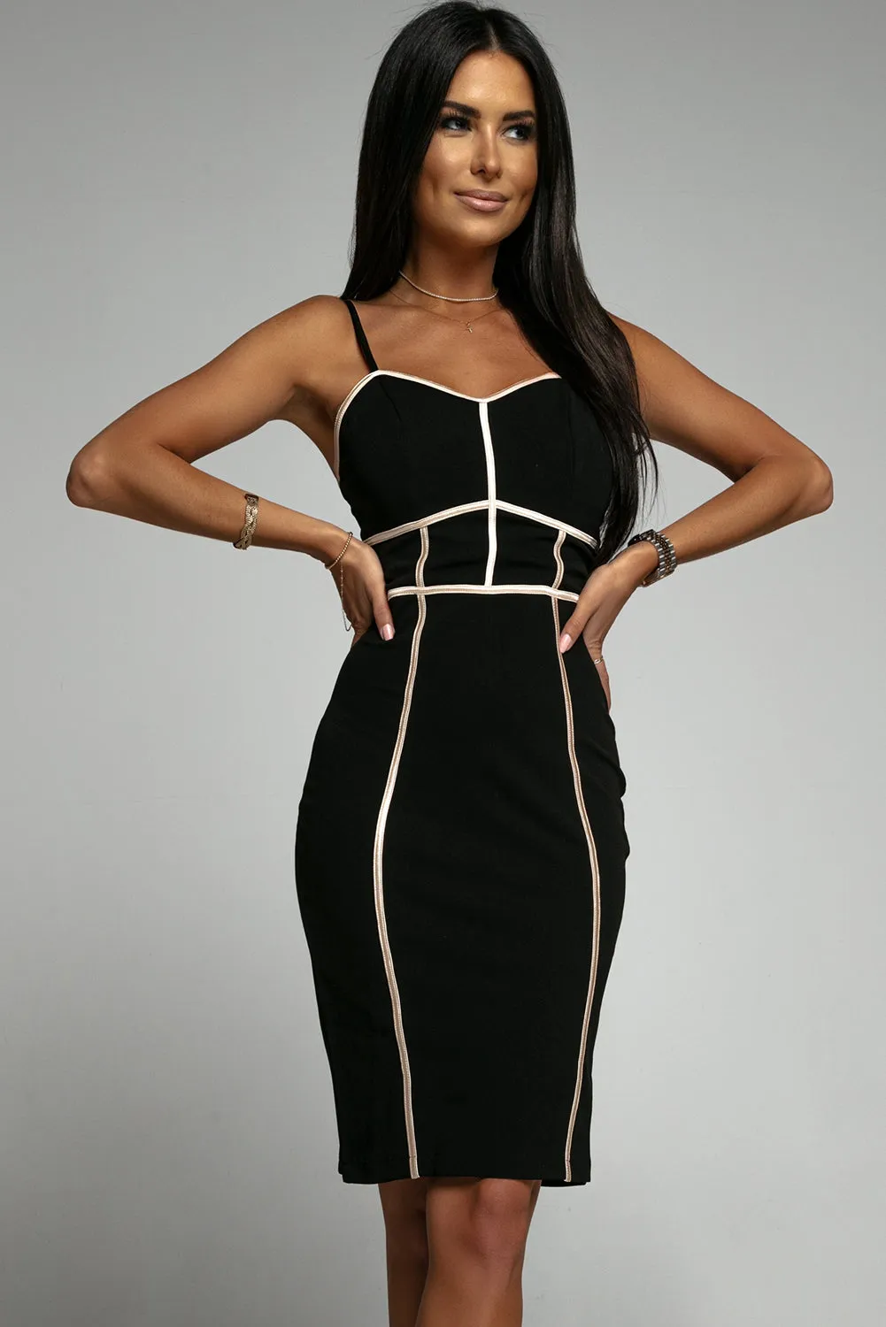 Black White Bodycon Dress