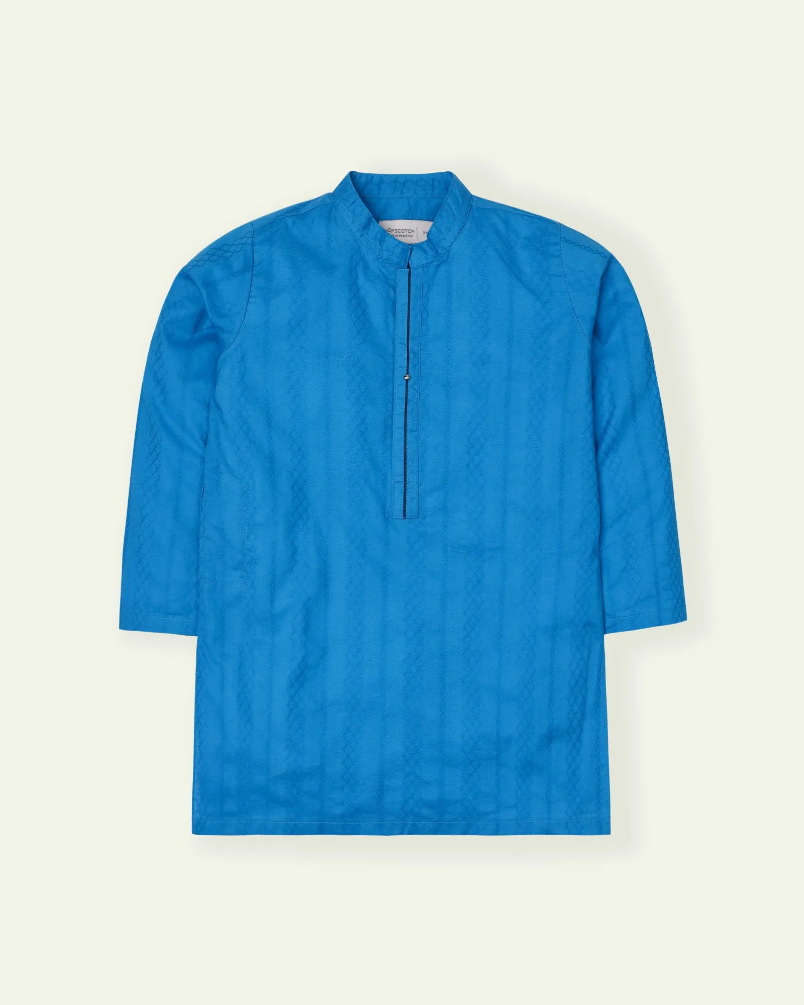 Blue Jacquard Kurta