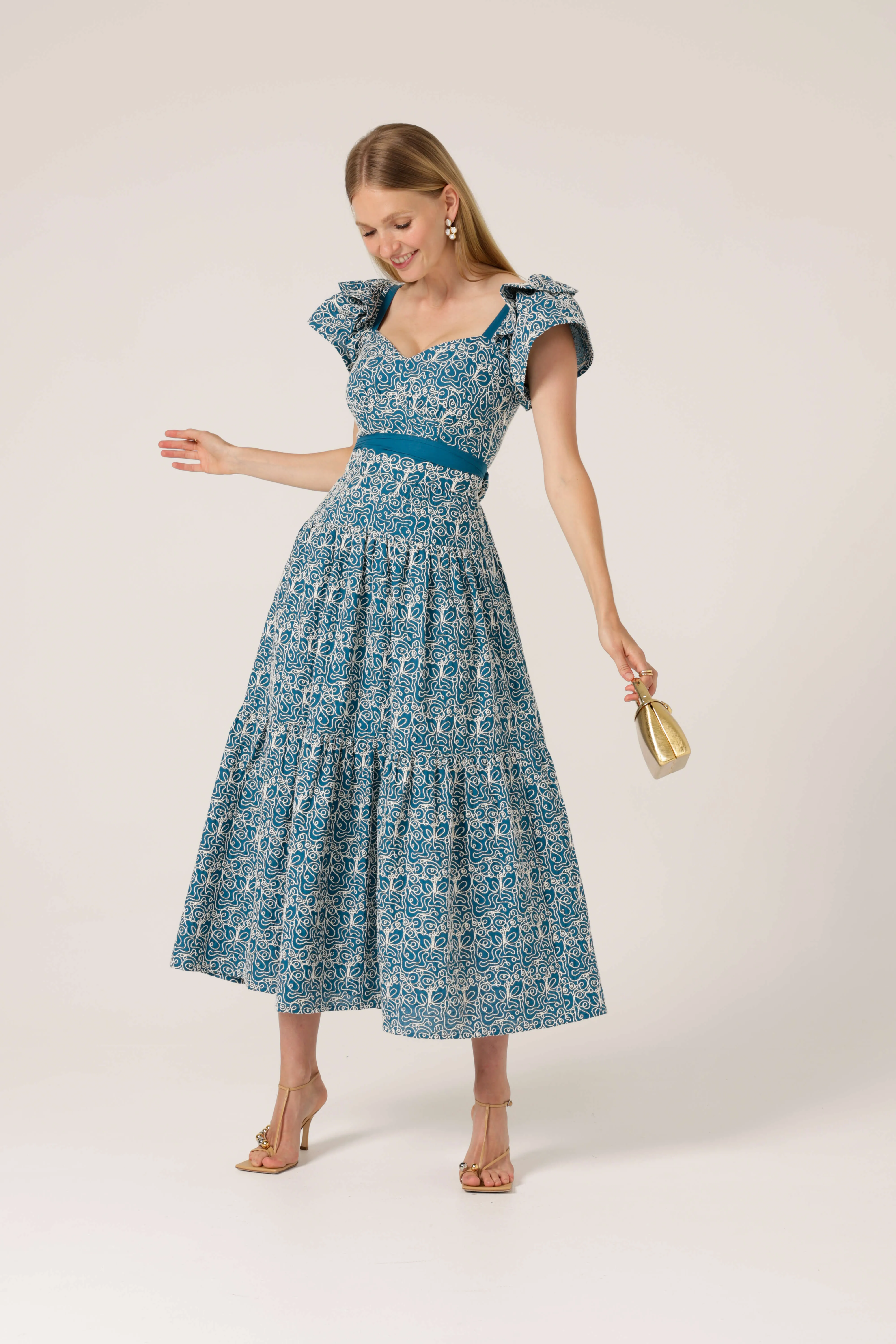 Blue Wing Maxi Dress