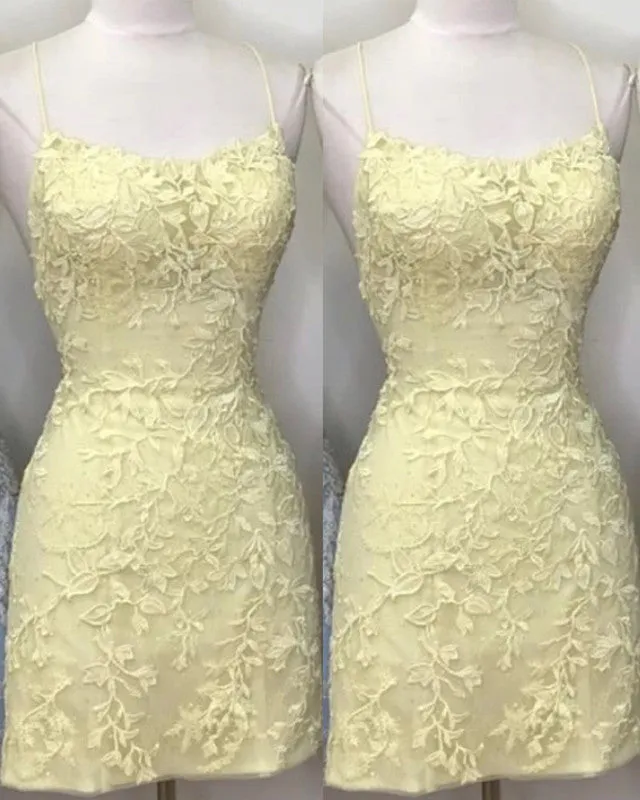 Bodycon Lace Homecoming Dresses Open Back