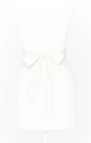 Bridesmaid Sash ~ White Stretch