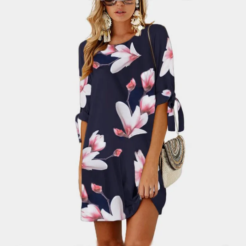 Chiffon Floral Mini Sexy Beach Dress