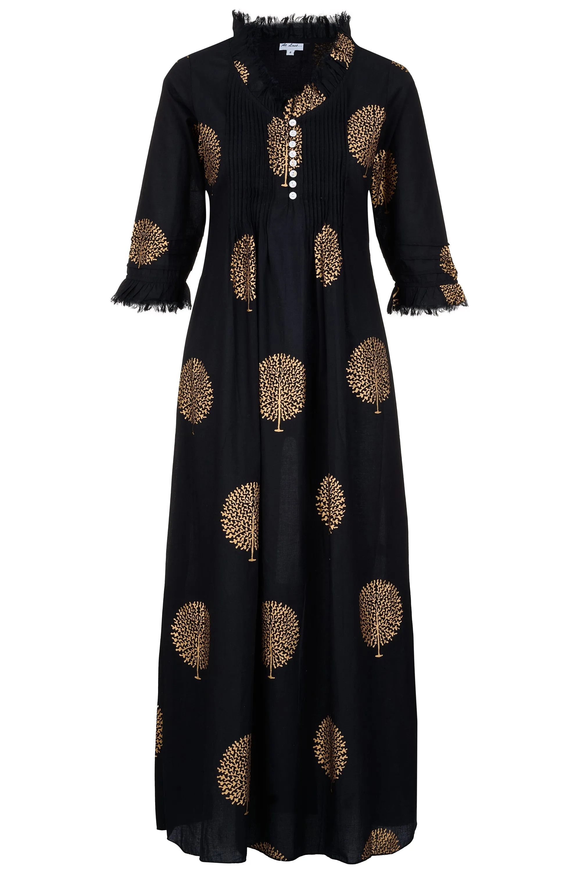 Cotton Annabel Maxi Dress in Midnight