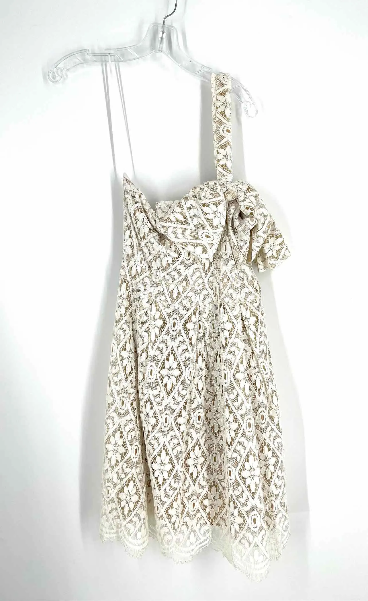 Current Air Size M White/Nude Floral Lace Bow(s) NEW Dresses Dress