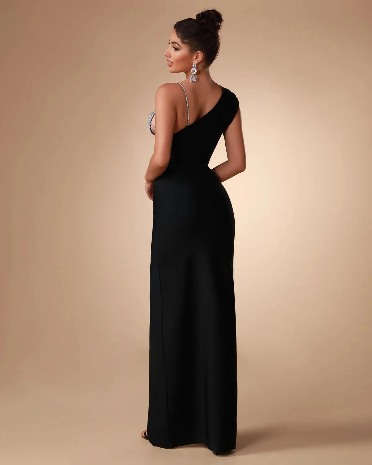 DAVINA One Shoulder Asymmetric  Bandage Dress