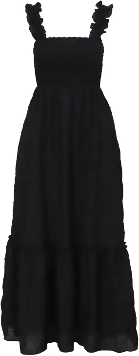 Dylan Smocked Black Dress