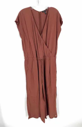 Eileen Fisher Size M Brown Cinched Dresses Jumpsuit