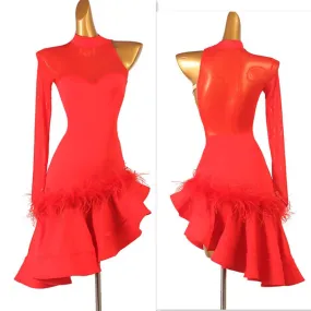 Fiesta Flame Red Latin Dress | LQ333