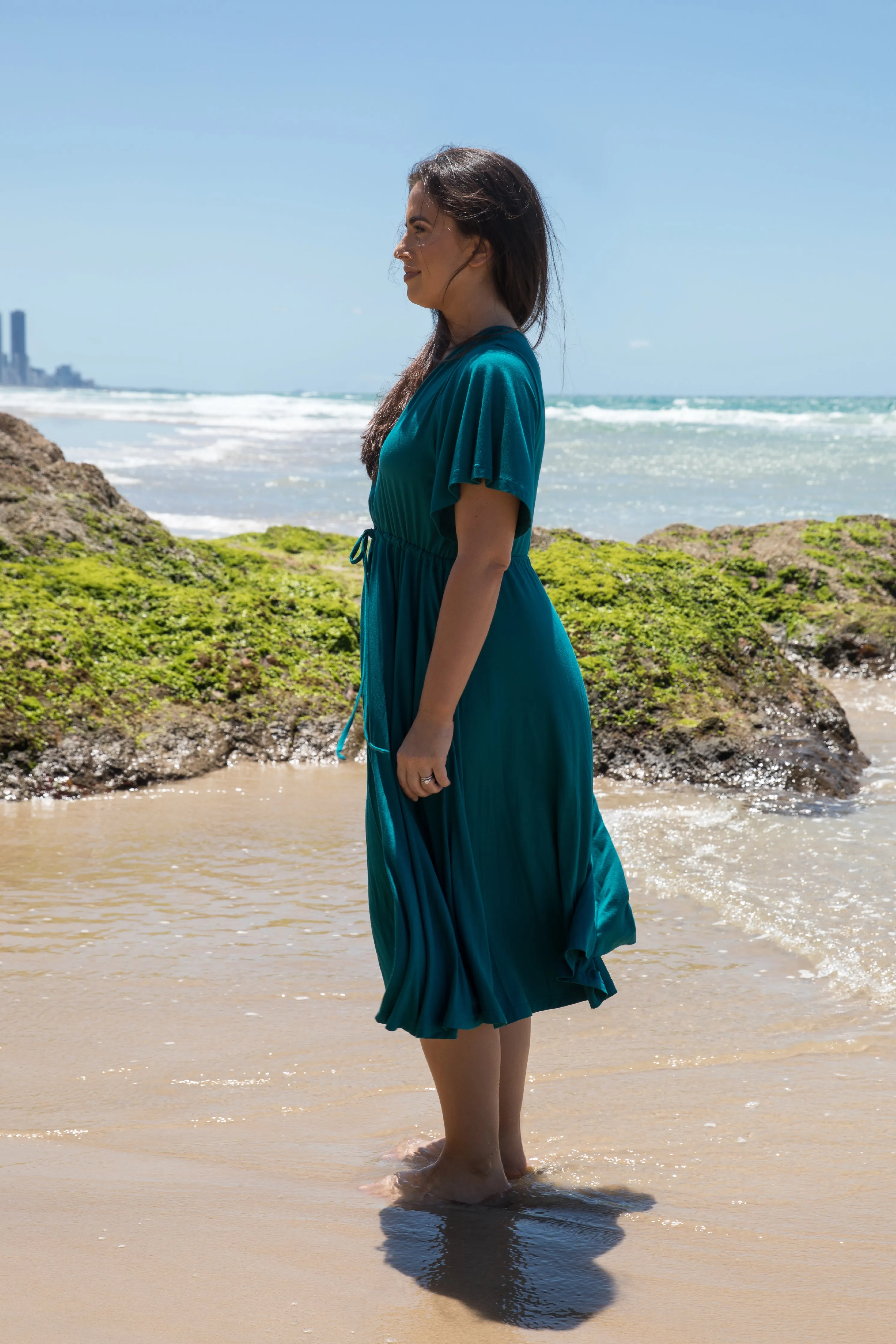 FINAL SALE Billine Dress in Teal