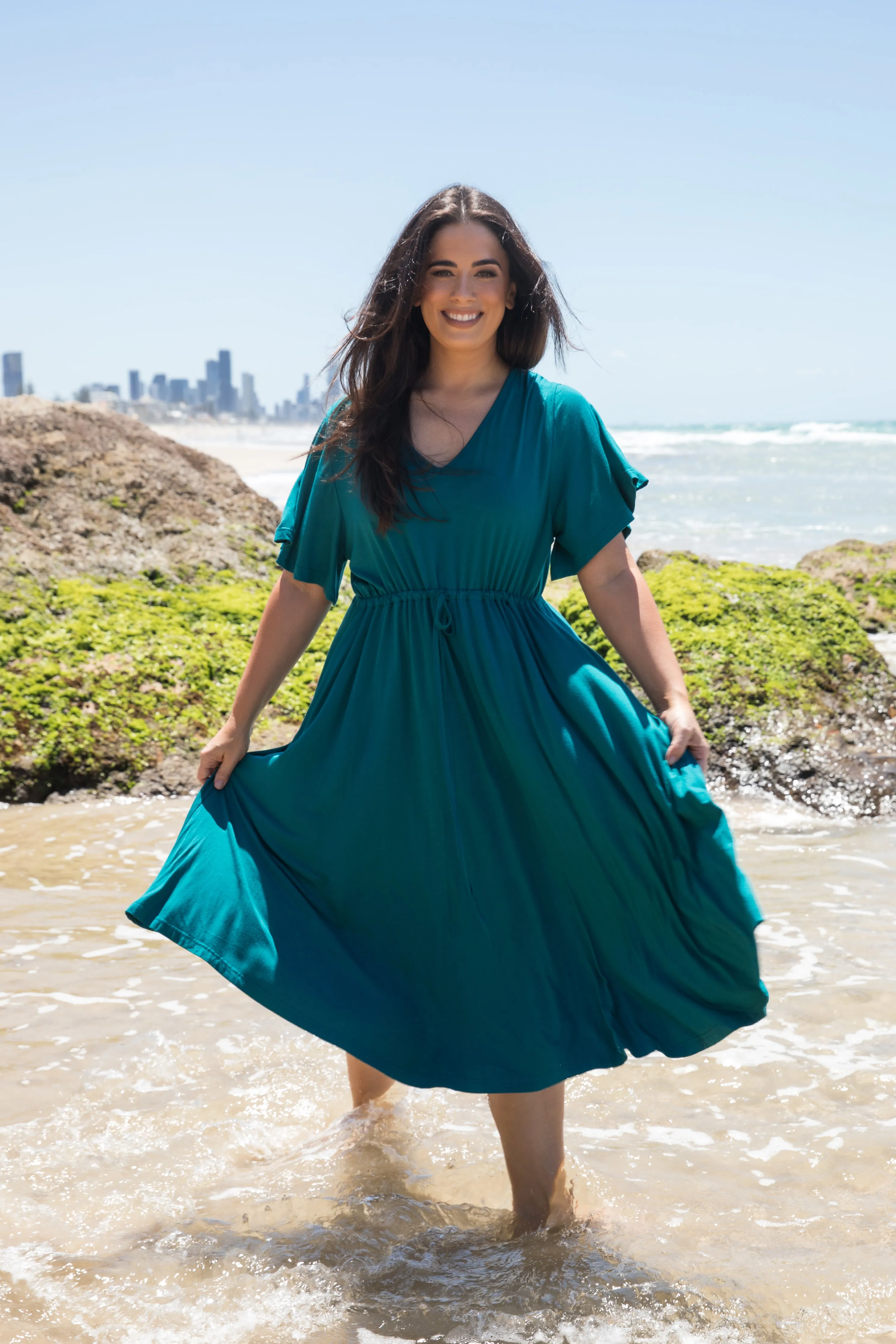 FINAL SALE Billine Dress in Teal