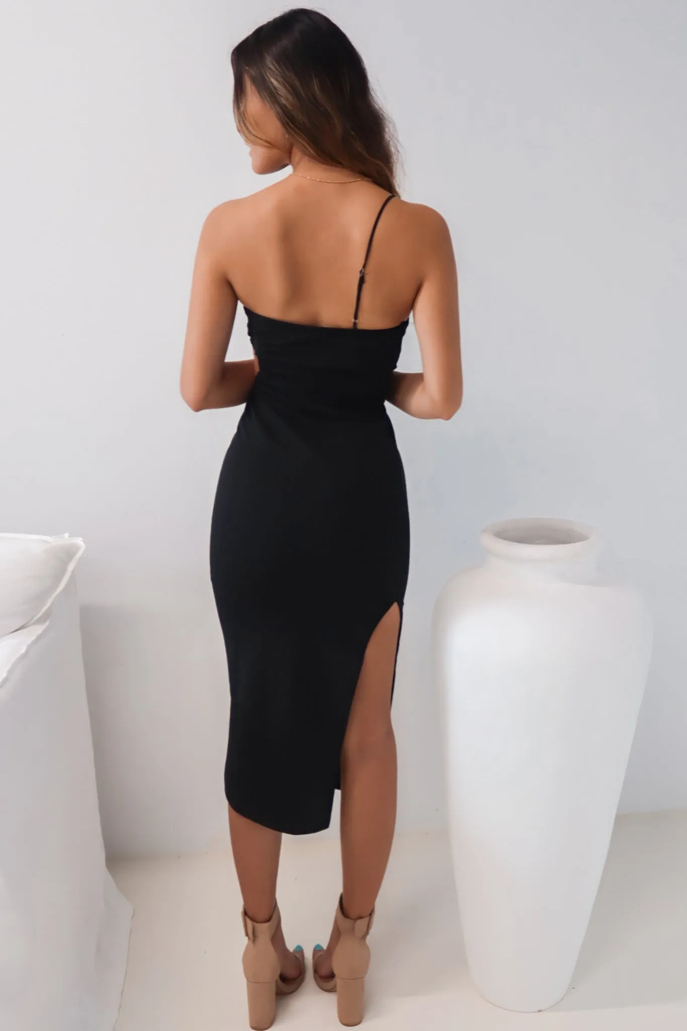 Fleur Midi Dress - Black