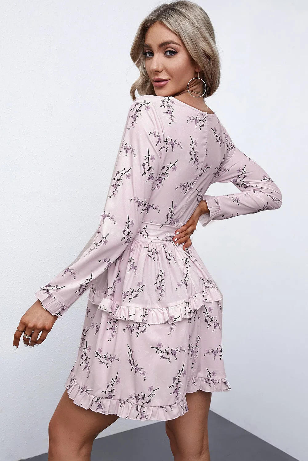 Floral Print Long Sleeve Dress