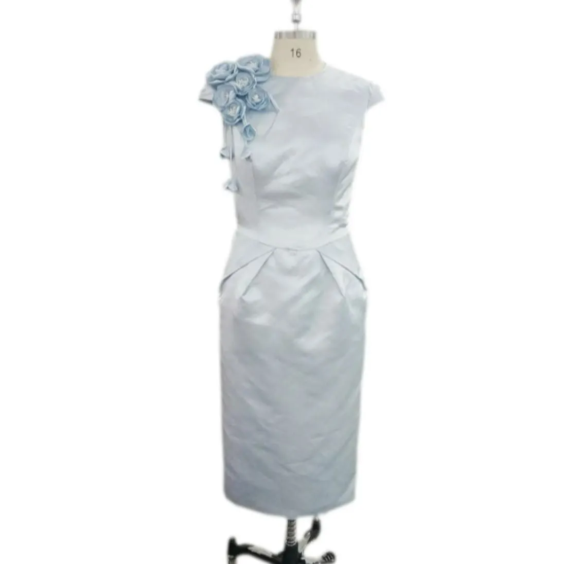 Floral Tea Length Mother of the Bride Dress