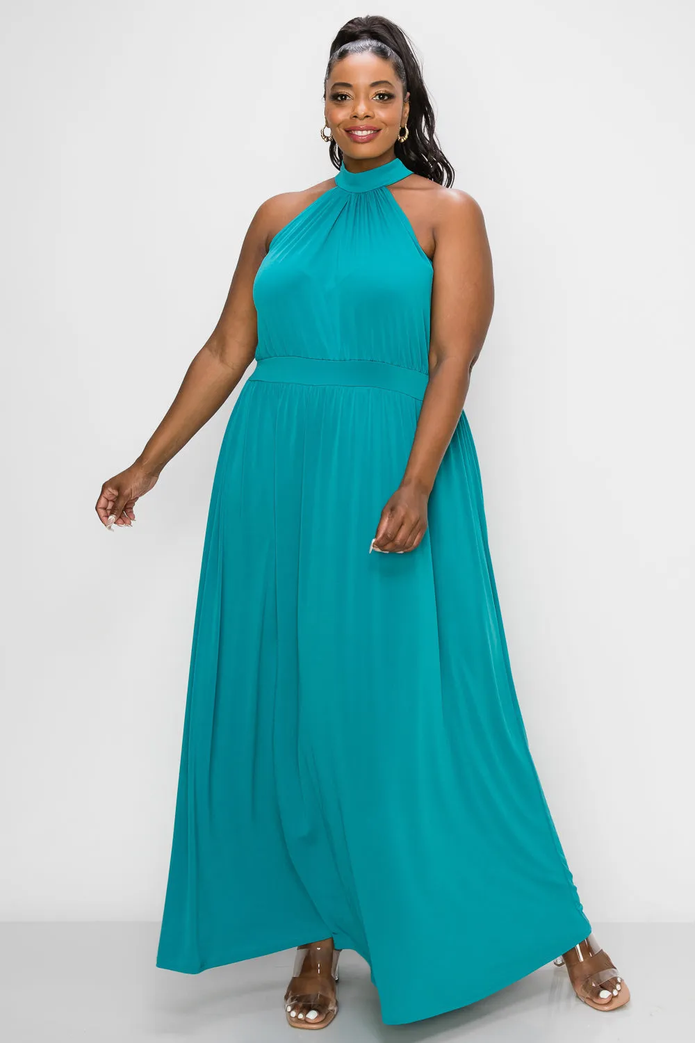 Halter Neck Maxi Dress