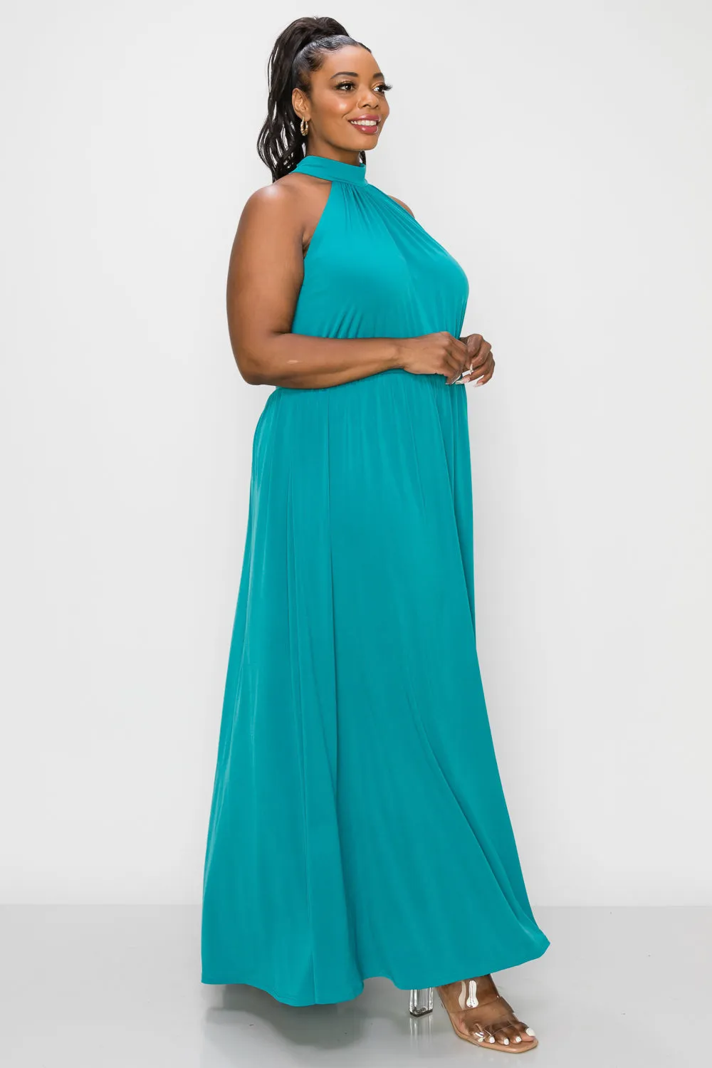 Halter Neck Maxi Dress