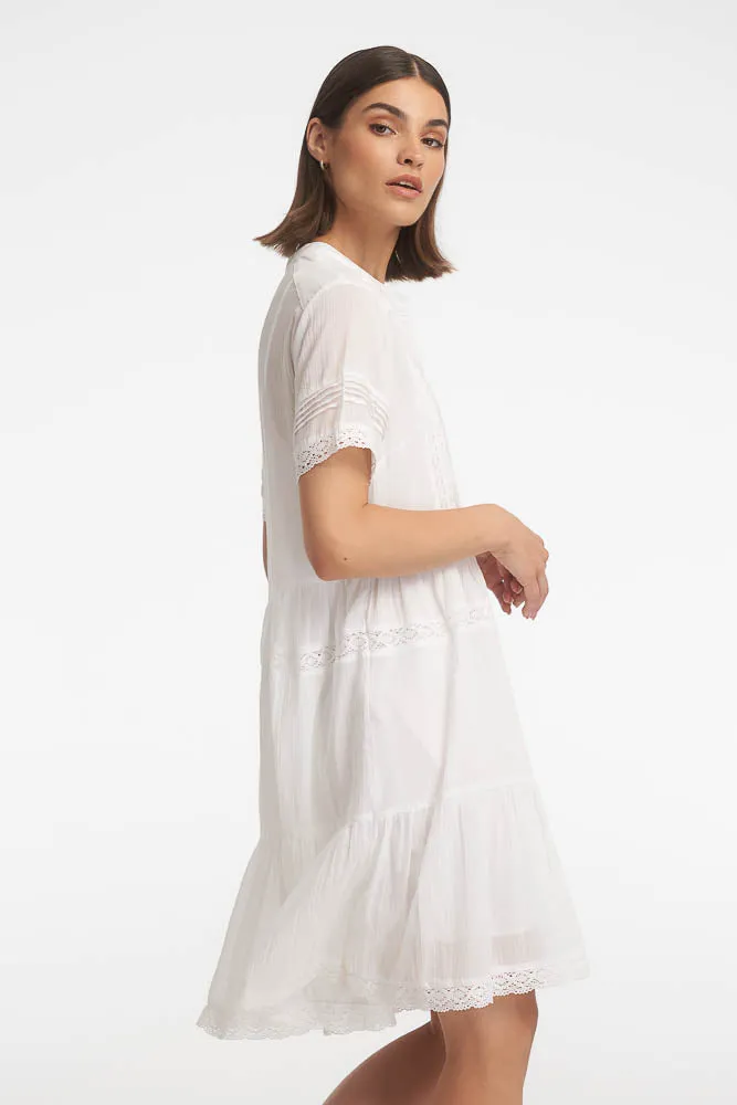 Janice  Midi Dress / White