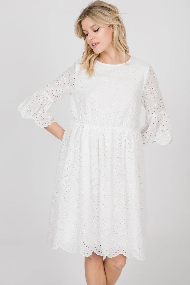 Jubilee Crochet Dress In White