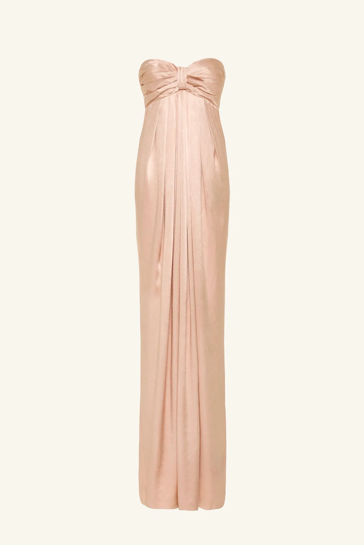 LA LUNE STRAPLESS KNOT MAXI DRESS - DESERT ROSE