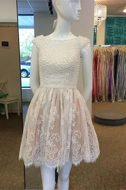 Lace Short Prom Dresses,Homecoming Dresses,BP280