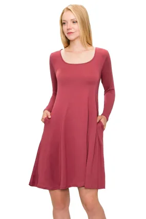 Long Sleeve Swing Dress