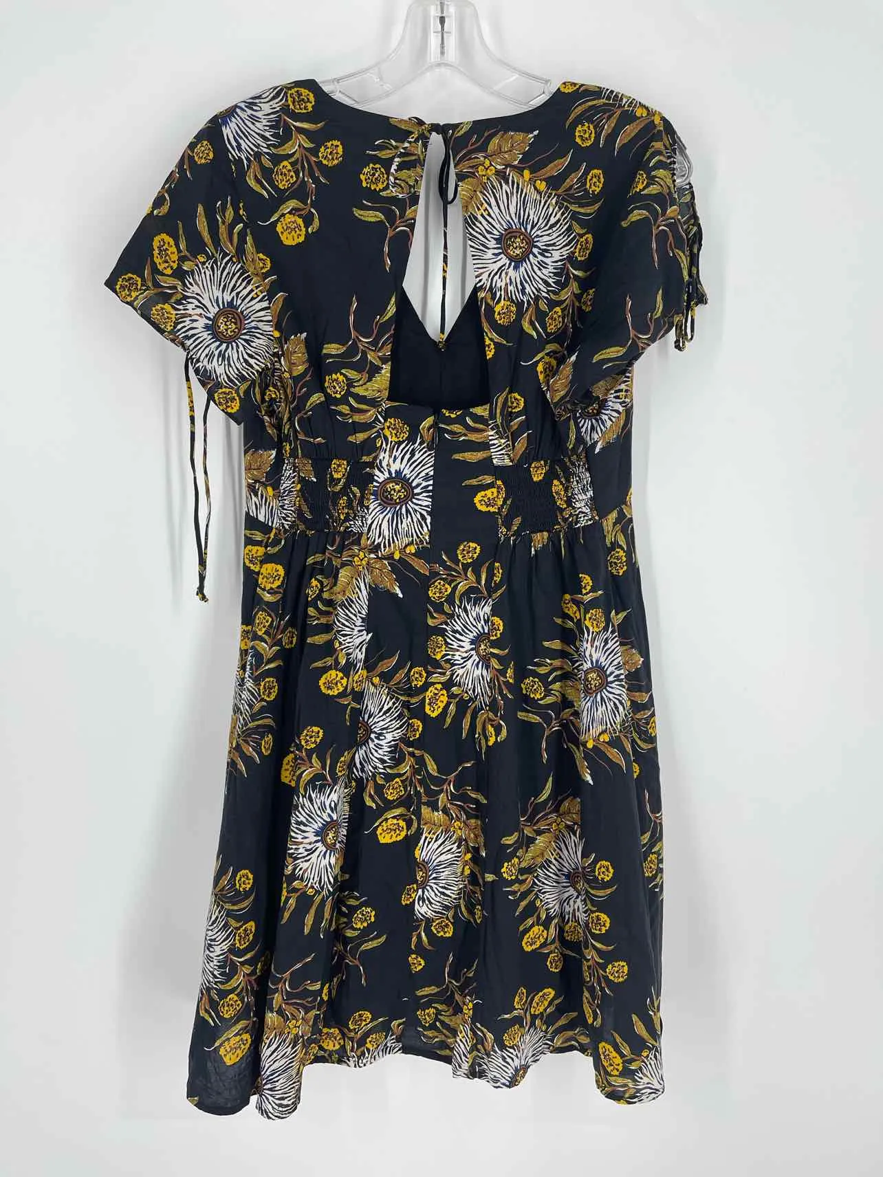 Madewell Size 6 Black Floral Dresses Dress