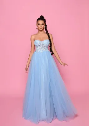 NICOLETTA Khloe Gown - Light Blue