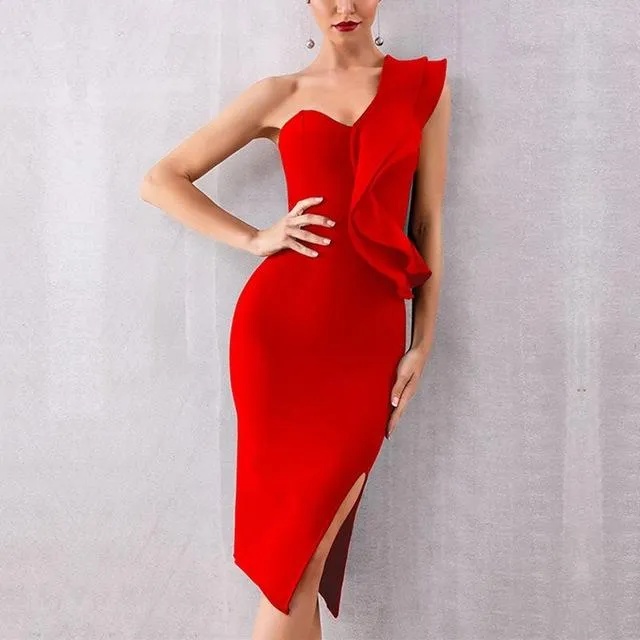 One Shoulder Bodycon Dress